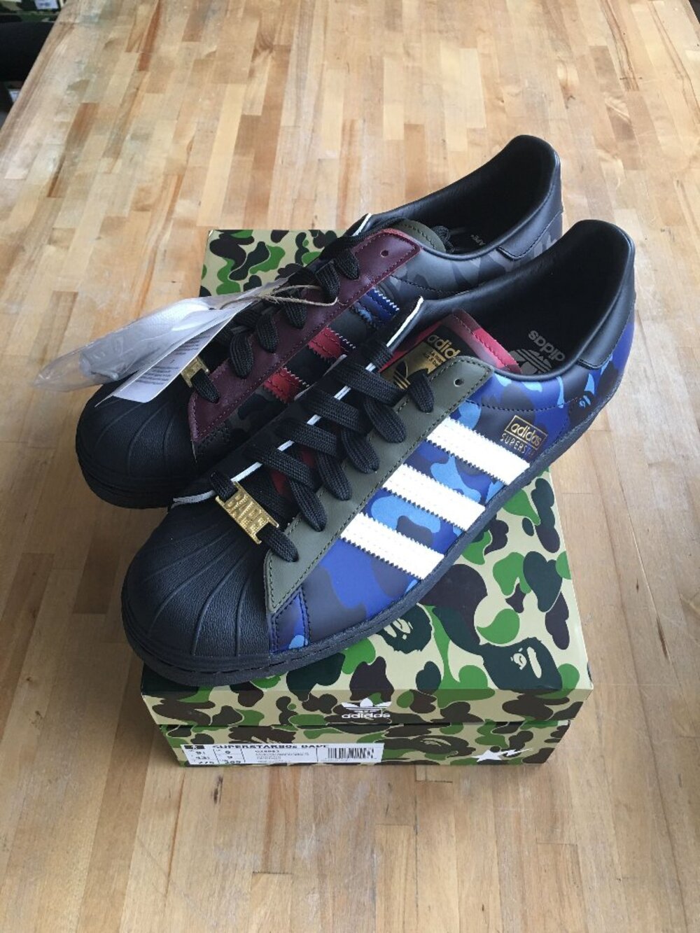 A Bathing Ape x adidas Superstar 80s "Multi-Camo" GZ8982 Sz 9.5